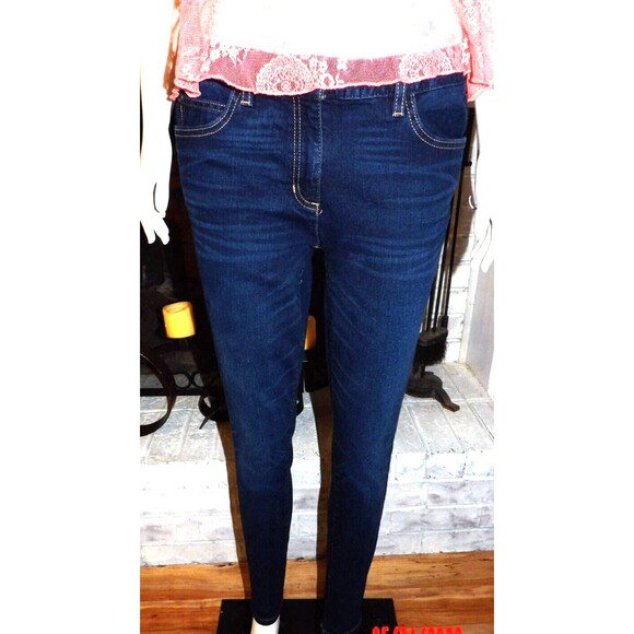 Nautica Skinny Jeans Dark Blue Low Rise Size 29 Size 8 on Conversion Denim - Picture 1 of 9